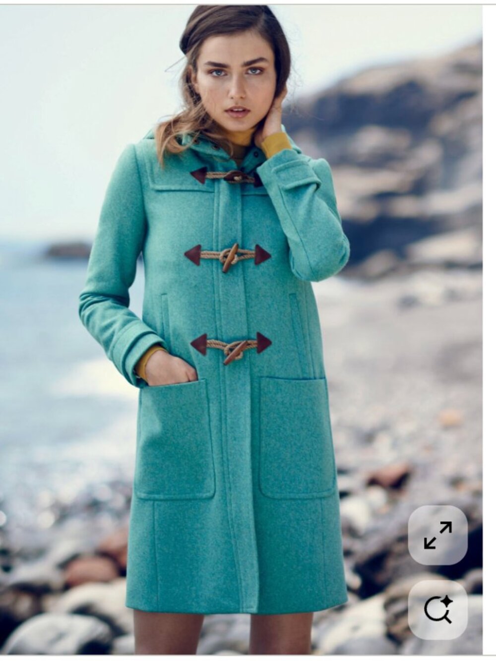 J. Crew Melton Wool Toggle Coat in Teal Blue Turquoise Duffle 4